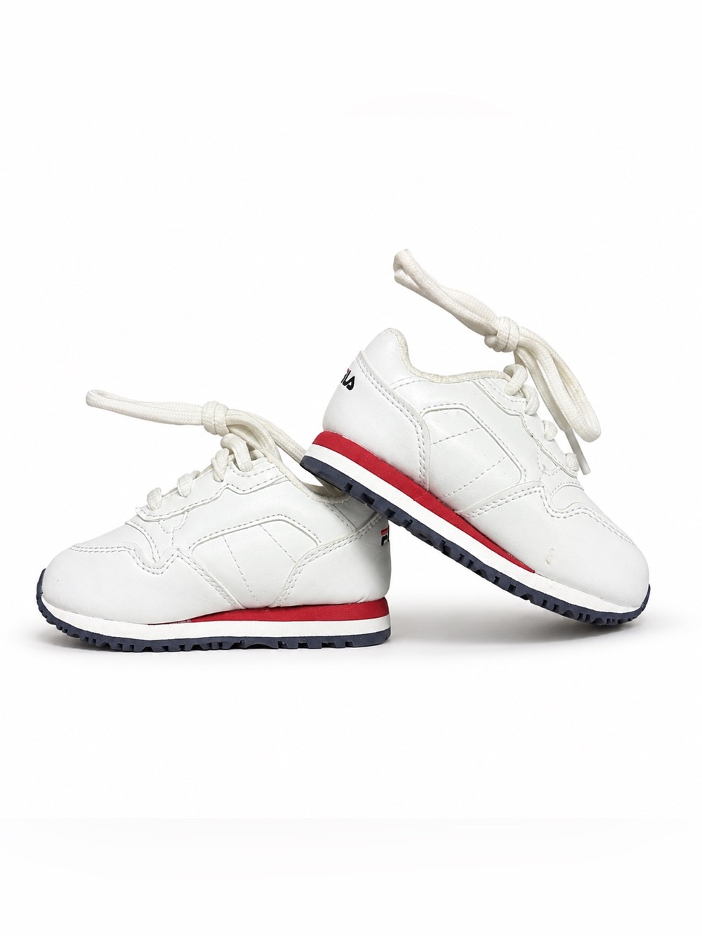 FILA Original Fitness Toddler Sneakers White Red Navy Size 6
